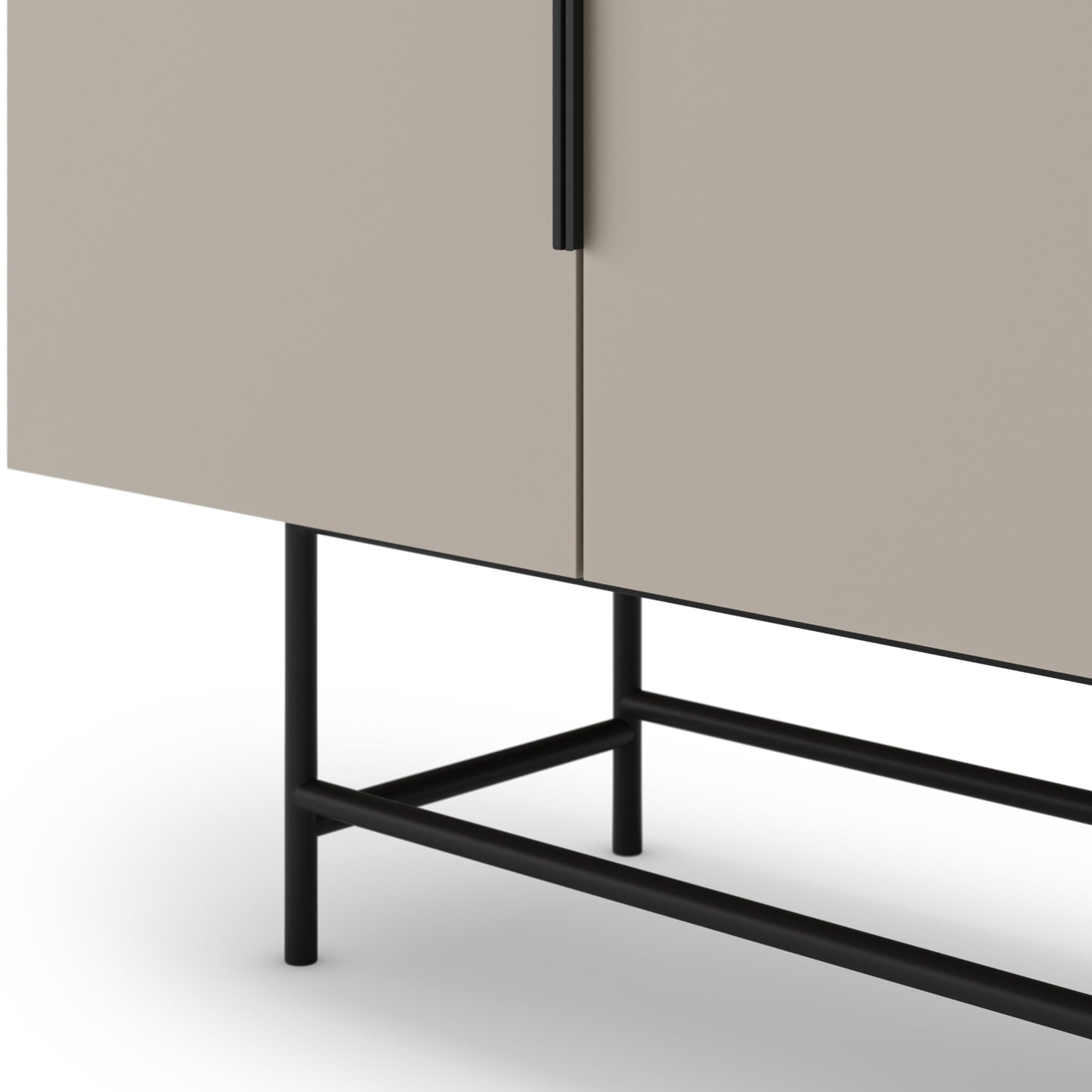 Eldia Sideboard, Four Doors, Wood and Metal - Cream Finish