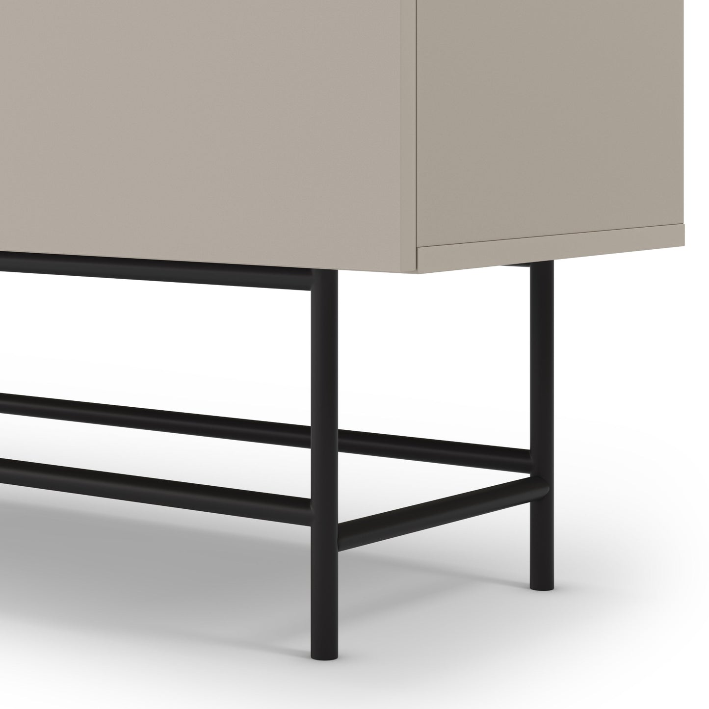 Eldia High Sideboard, Four Door, Wood and Metal - Cream Finish