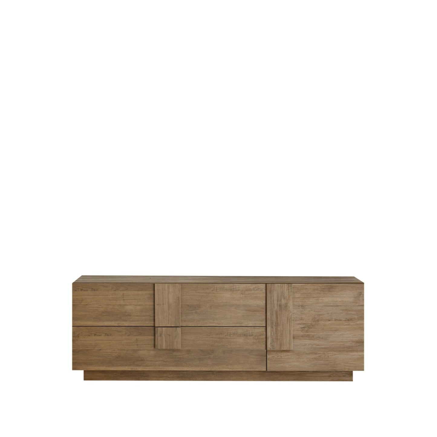 Jesolo Low Sideboard, Two Drawers, One Door - Mercure Oak Finish
