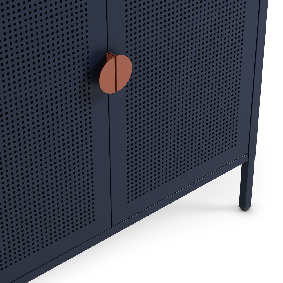 Antonia Blue Metal Sideboard, 4 Doors, 160 cm