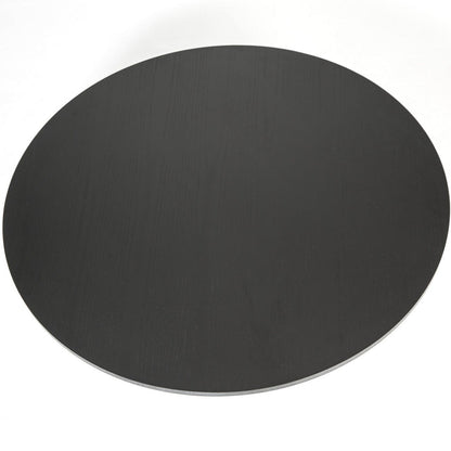 Cristina Coffee Table, 110 cm Round Top, Wood - Black Ash Finish