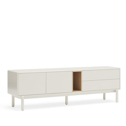 Corvo TV Stand, Two Door, Two Drawer, Storage with AV Access 180 cm - Cream and Oak Finish