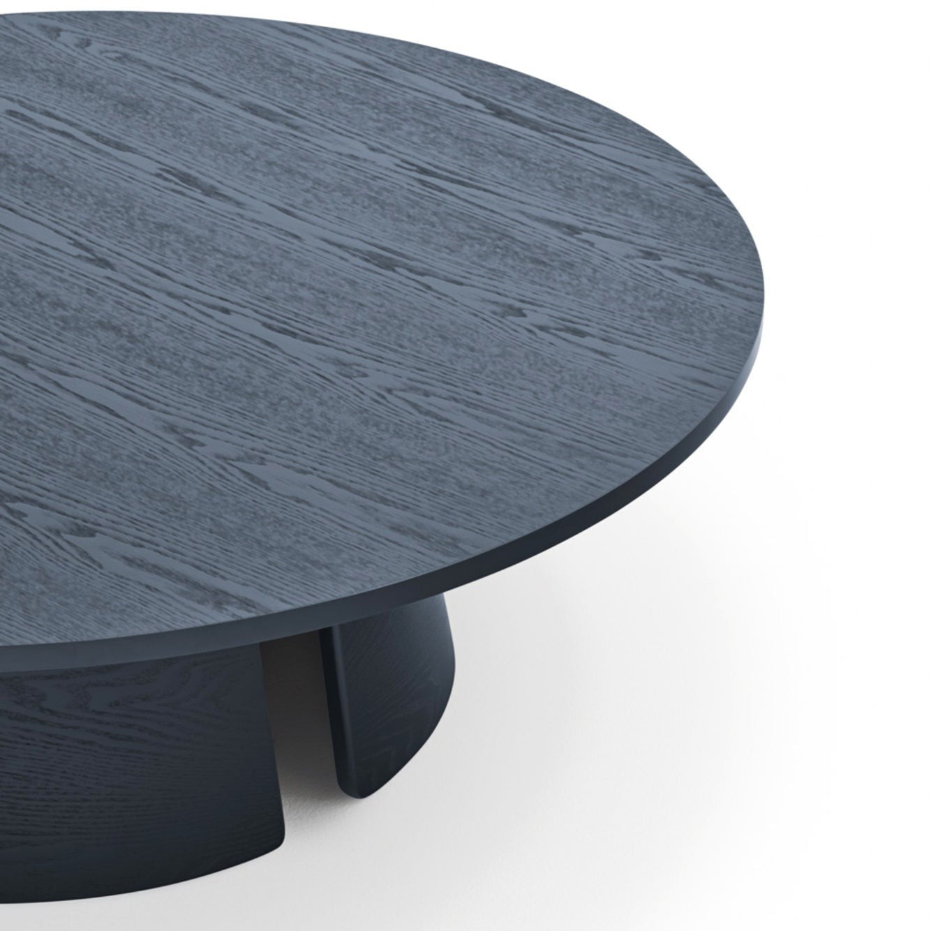 Cristina Coffee Table, 110 cm Round Top, Wood - Navy Blue Finish