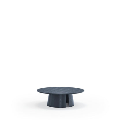 Cristina Coffee Table, 110 cm Round Top, Wood - Navy Blue Finish