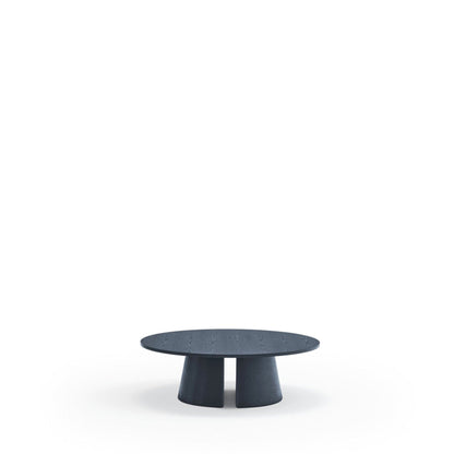 Cristina Coffee Table, 110 cm Round Top, Wood - Navy Blue Finish
