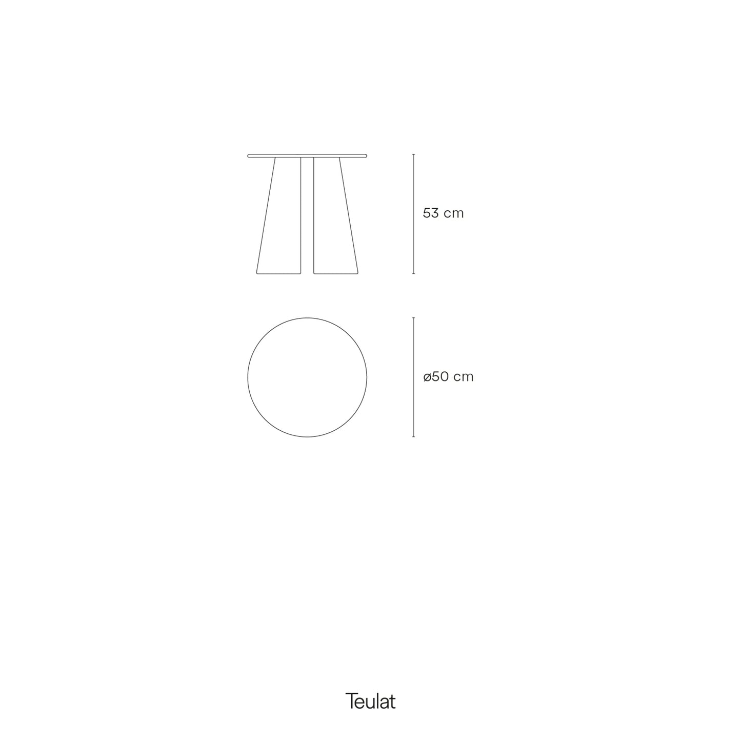 Cristina Side Table, 50 cm Round Top, Wood - Olive Green Ash Finish