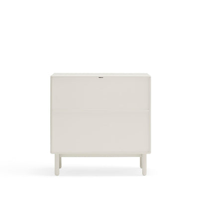 Corvo Chest of Four Drawers, 90 cm, Storage - Cream and Oak Finish