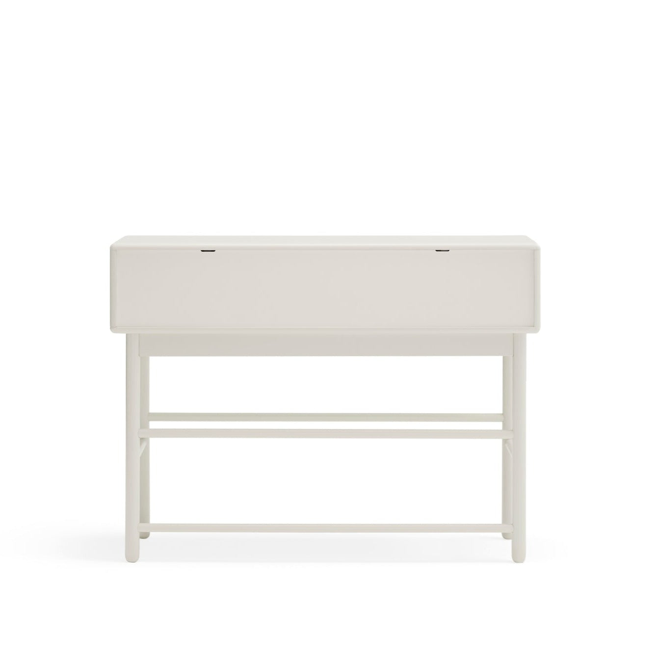 Corvo Hallway Console Table, Two Drawers, One Door, Storage Space - Cream and Oak Finish
