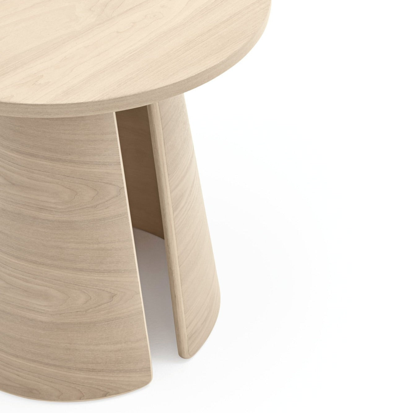 Cristina Side Table, 50 cm Round Top, Wood - Light Natural Ash Finish