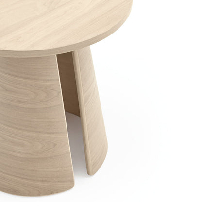 Cristina Side Table, 50 cm Round Top, Wood - Light Natural Ash Finish