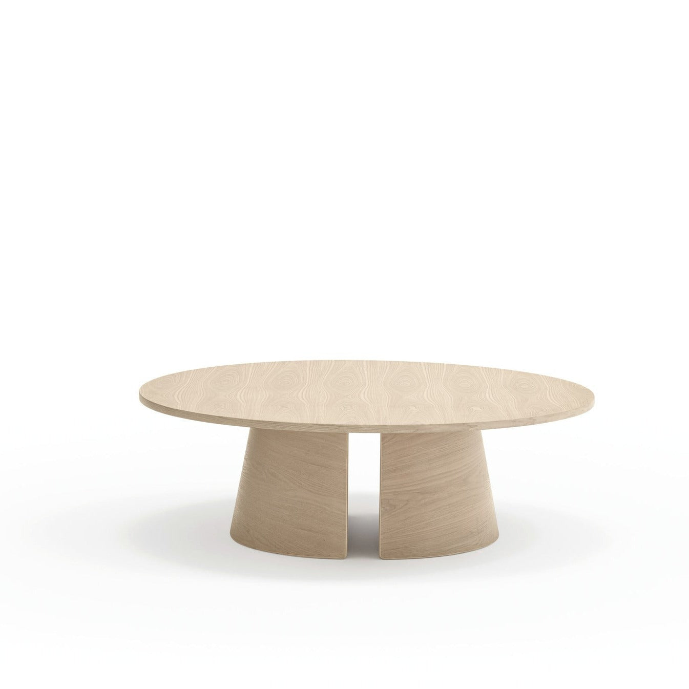 Cristina Coffee Table, 110 cm Round Top, Wood - Light Natural Finish