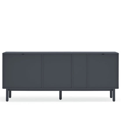 Corvo Sideboard, One Door, Six Drawers, 180 cm Storage - Anthracite and Oak Finish