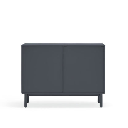 Corvo Chest of Seven Drawers, 120 cm, Storage - Anthracite Grey and Oak Finish