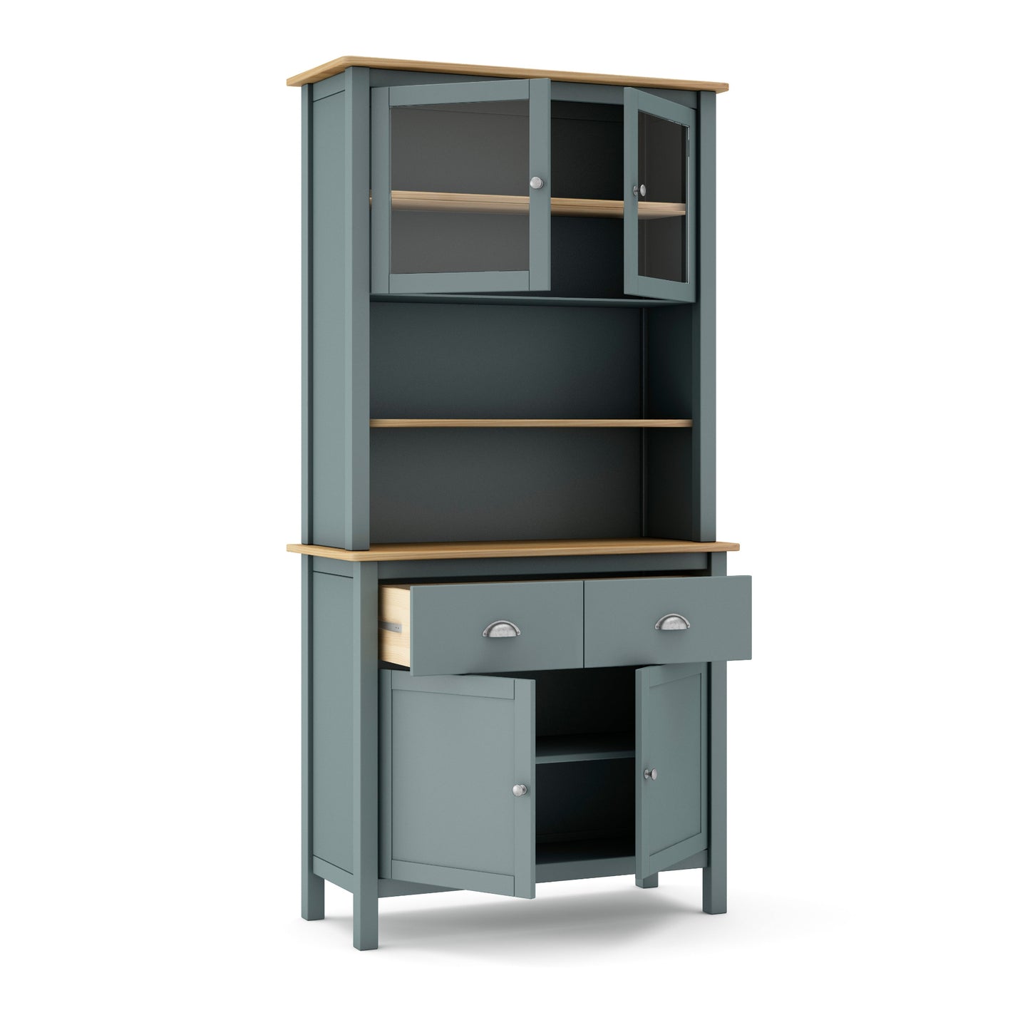 Lunara Buffet Sideboard – Khaki Green & Waxed Pine