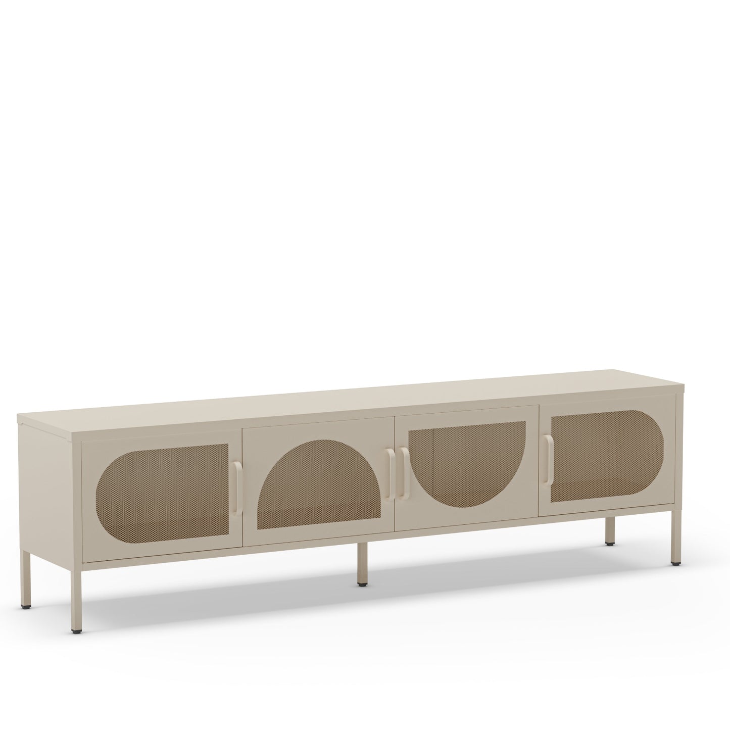 Metal TV-Stand Four-Door Cream 180cm Antonia Collection