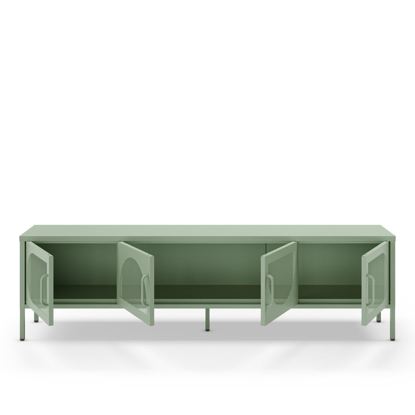 Antonia Metal Four-Door TV Stand - Mint Green