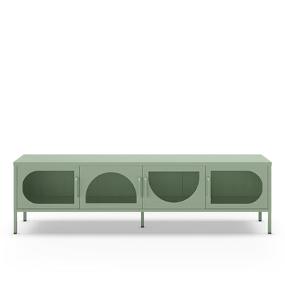 Antonia Metal Four-Door TV Stand - Mint Green