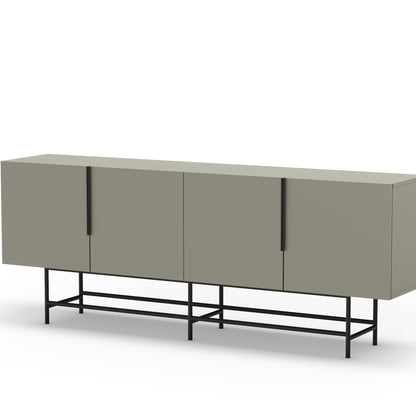 Eldia Sideboard, Four Doors, Wood and Metal - Light Green Finish