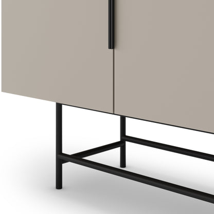 Eldia Sideboard, Four Doors, Wood and Metal - Cream Finish