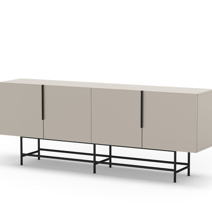 Eldia Sideboard, Four Doors, Wood and Metal - Cream Finish