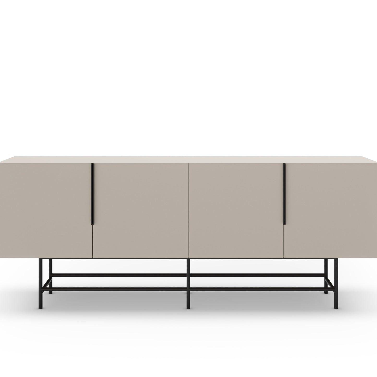 Eldia Sideboard, Four Doors, Wood and Metal - Cream Finish