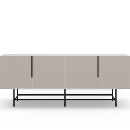 Eldia Sideboard, Four Doors, Wood and Metal - Cream Finish