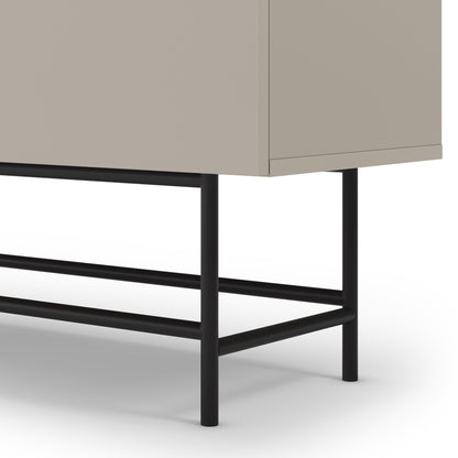 Eldia High Sideboard, Four Door, Wood and Metal - Cream Finish