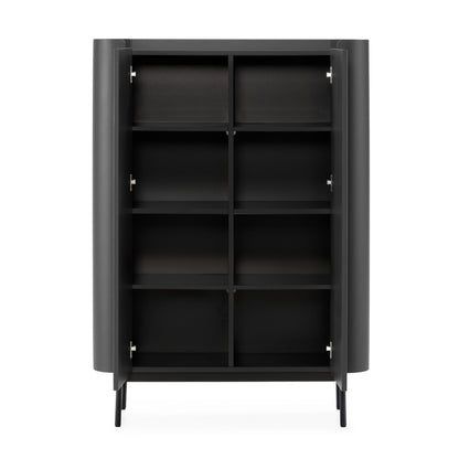Wila High Sideboard, Two Doors - Black Finish