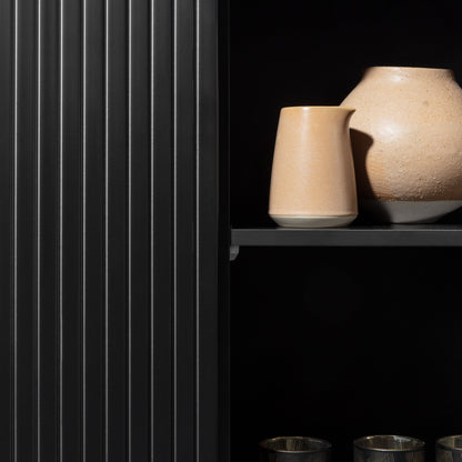 Wila High Sideboard, Two Doors - Black Finish