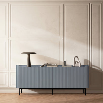 Wila Sideboard, Four Doors - Blue Finish