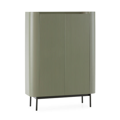 Wila High Sideboard, Two Doors - Green Finish