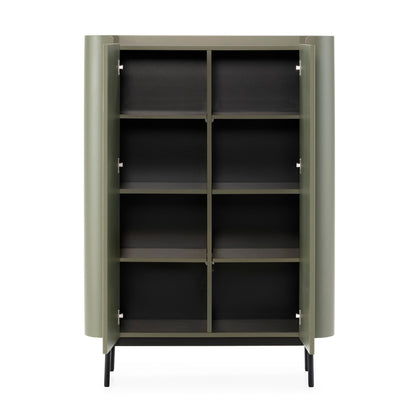 Wila High Sideboard, Two Doors - Green Finish