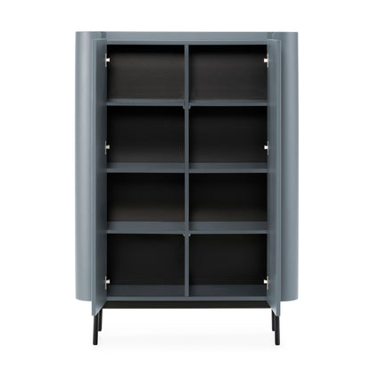 Wila High Sideboard, Two Doors - Blue Finish