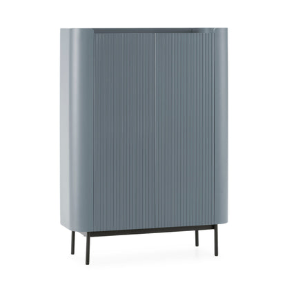 Wila High Sideboard, Two Doors - Blue Finish