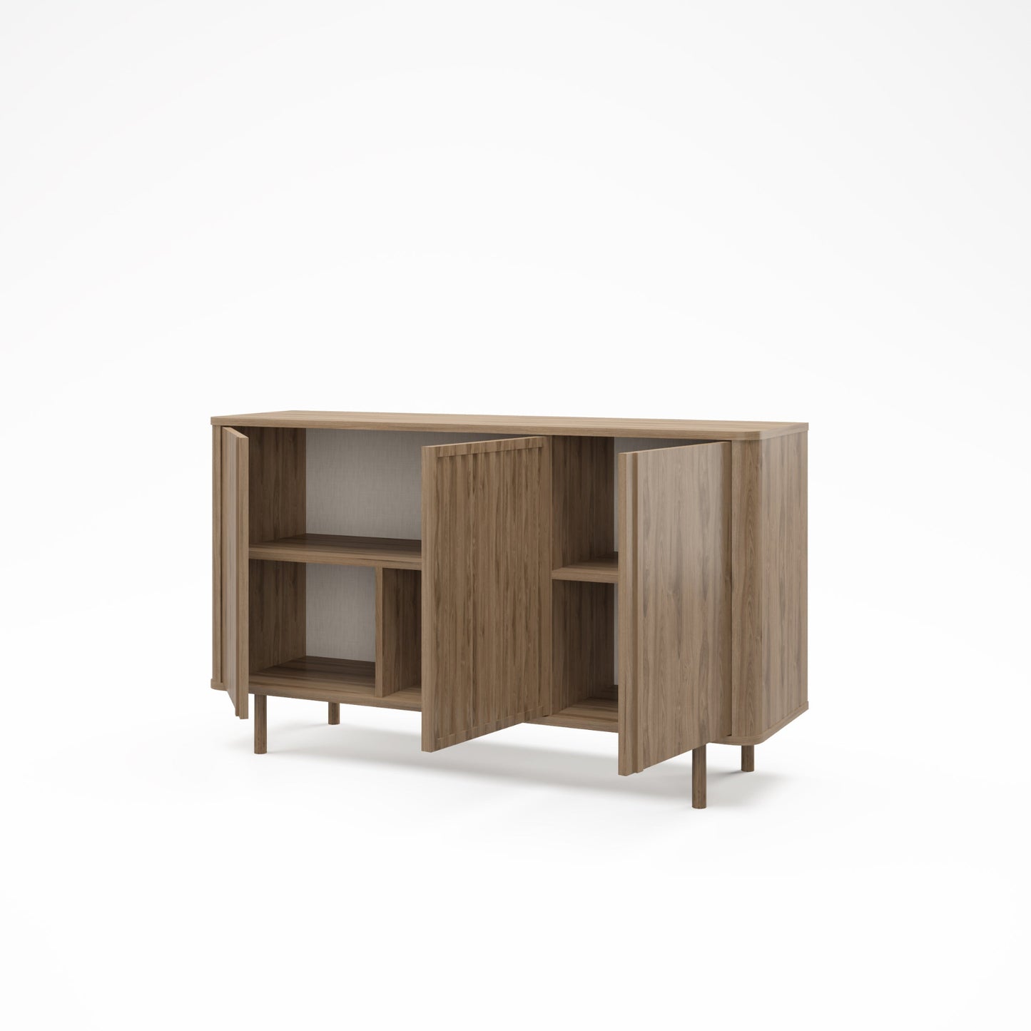 Seville Sideboard, Three Door - Oak Finish
