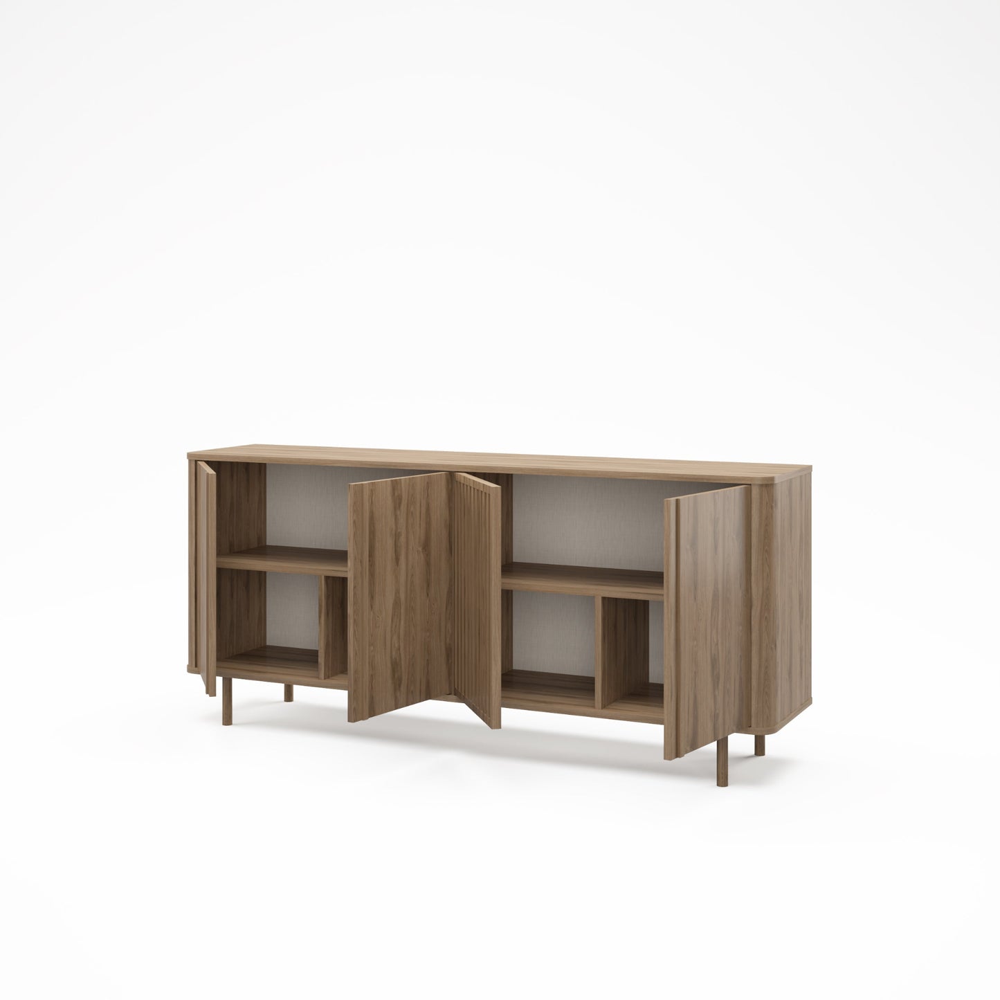 Seville Four Door Sideboard - Oak Finish