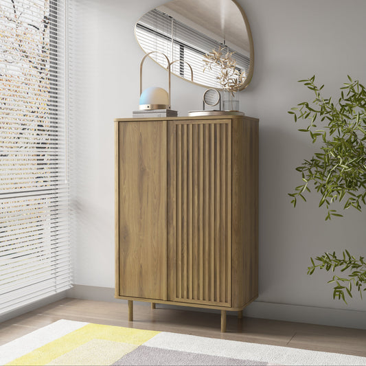 Seville High Sideboard - Oak Finish