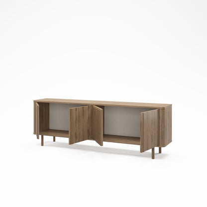 Seville Four Door TV Stand - Oak Finish