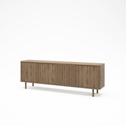 Seville Four Door TV Stand - Oak Finish