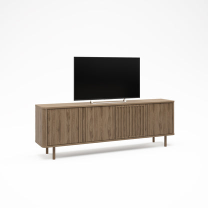 Seville Four Door TV Stand - Oak Finish