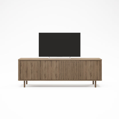 Seville Four Door TV Stand - Oak Finish