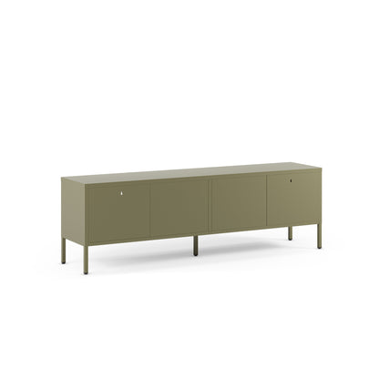 Antonia Two-Door Metal TV Stand - Sage Green