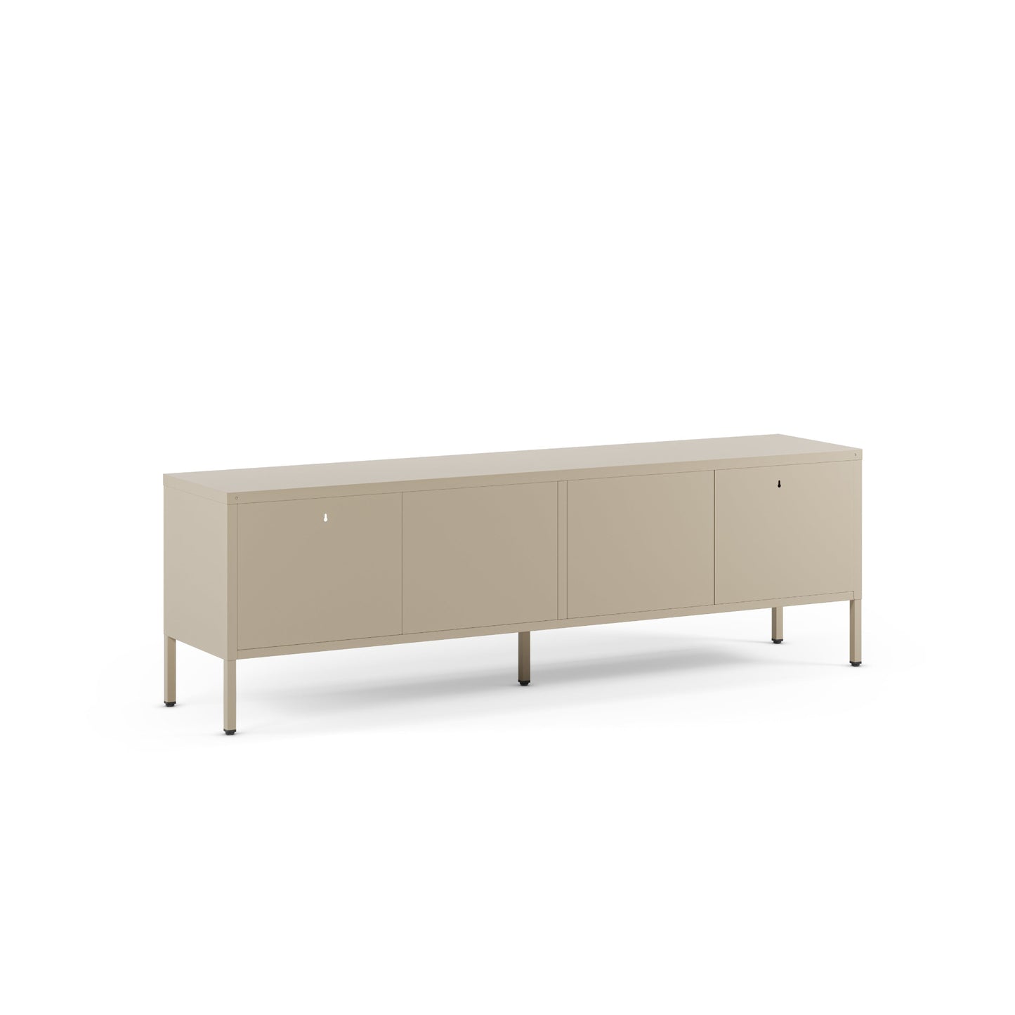 Antonia Two-Door Metal TV Stand - Stone Finish
