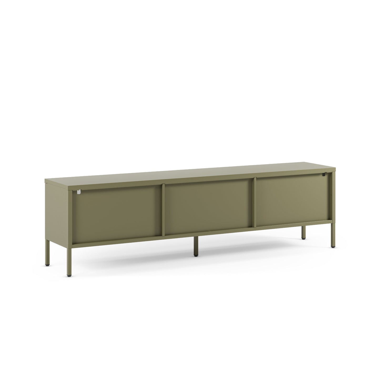 Antonia Four-Door Metal TV Stand - Sage Green
