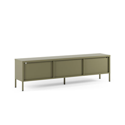 Antonia Four-Door Metal TV Stand - Sage Green