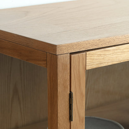 Ceci Sideboard, Four Glass Doors - Oak Finish