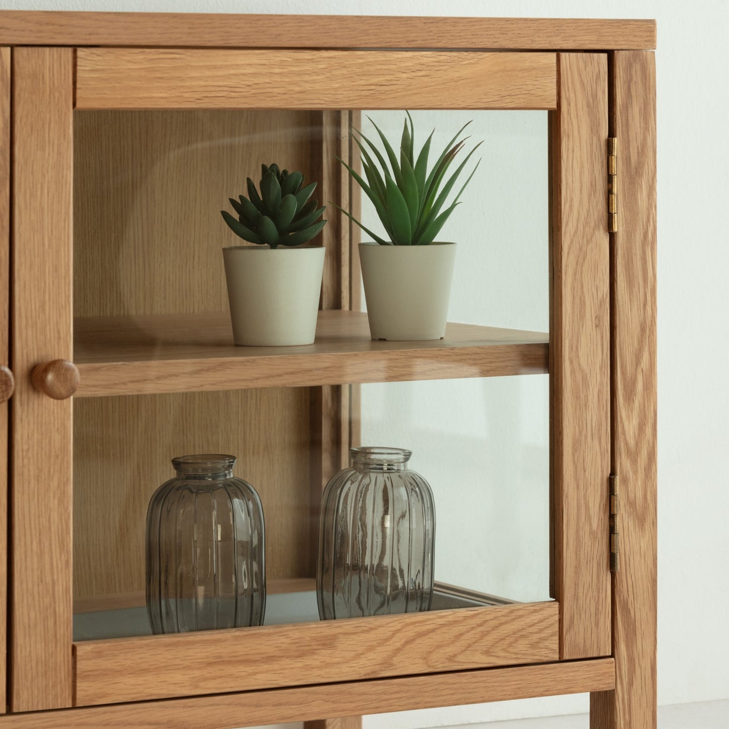 Ceci TV Stand, Four Glass Doors - Oak Finish