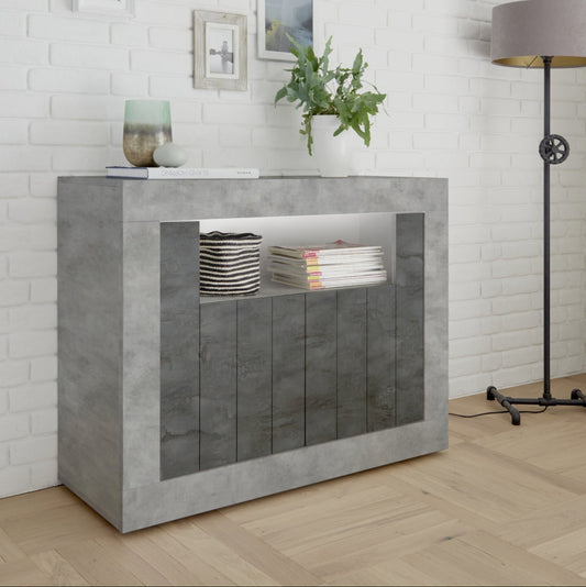 Como Sideboard, Two Door, AV Storage - Grey and Anthracite Finish
