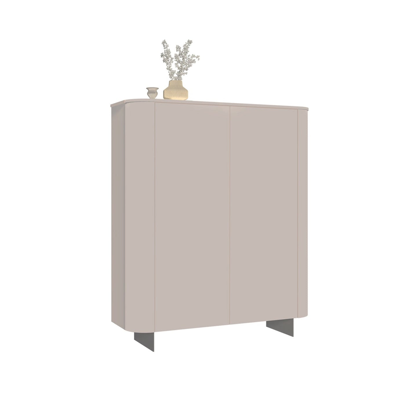 Ortega High Sideboard, Two Doors - Cashmere Taupe Finish