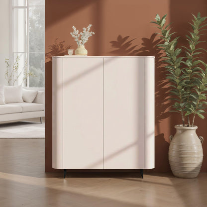 Ortega High Sideboard, Two Doors - Cashmere Taupe Finish